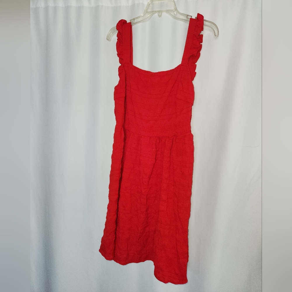 Vibrant Red Sleeveless Dress